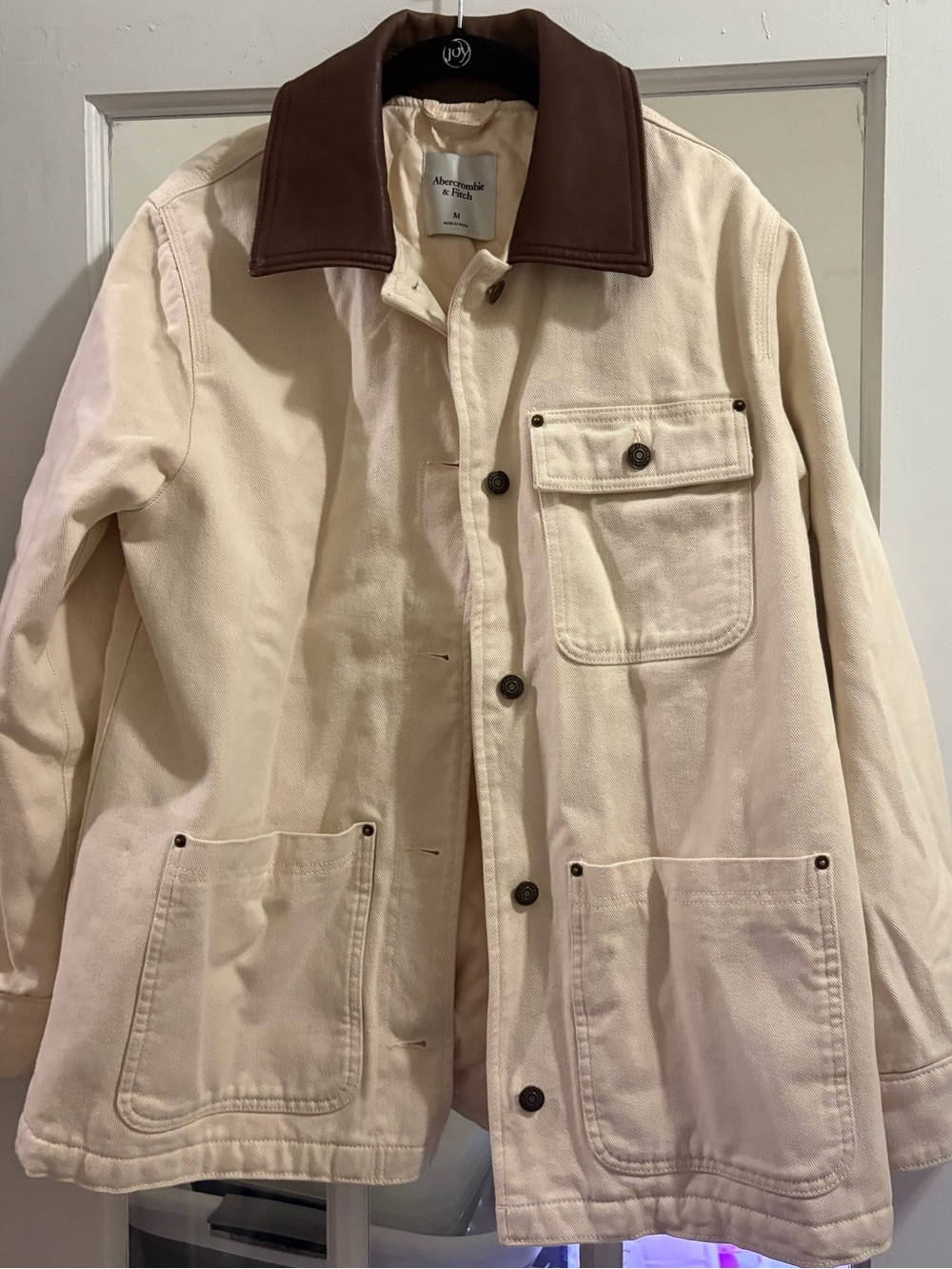 Abercrombie & Fitch Women’s Cream Workwear Barn Jacket